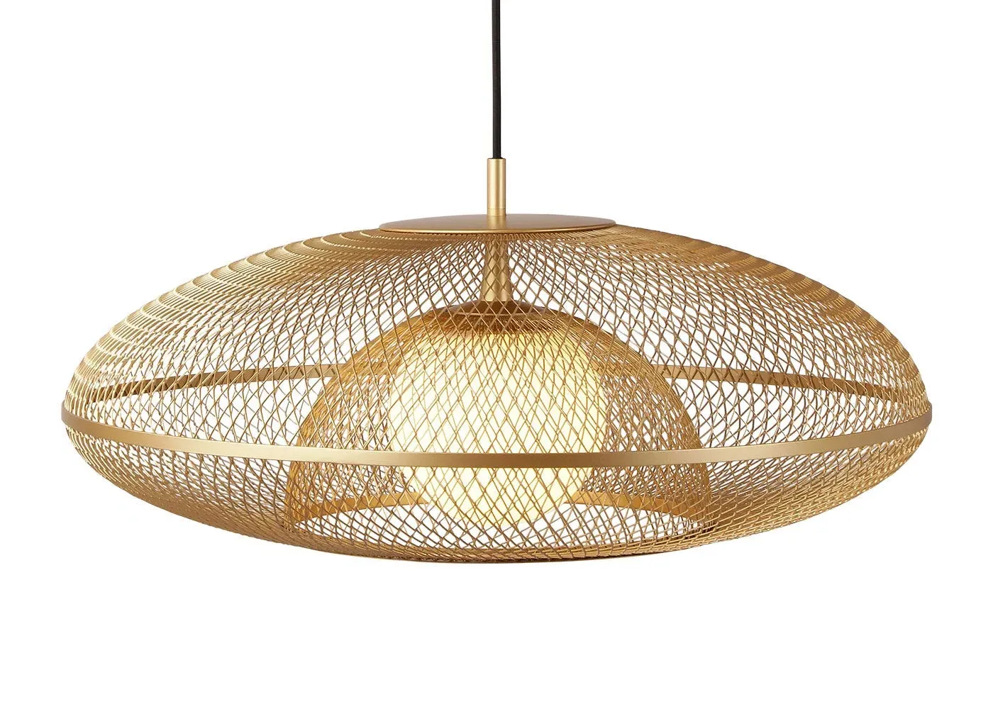 Large Pendant Light Shade - Gold, Brass