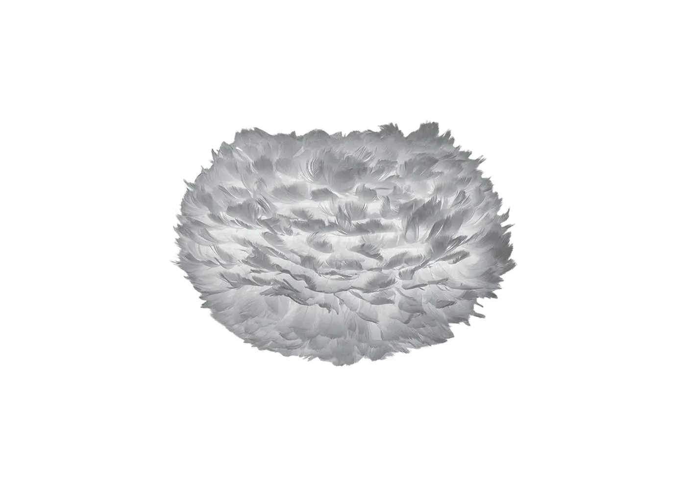 Medium Easyfit Lamp Shade - Grey, Feather