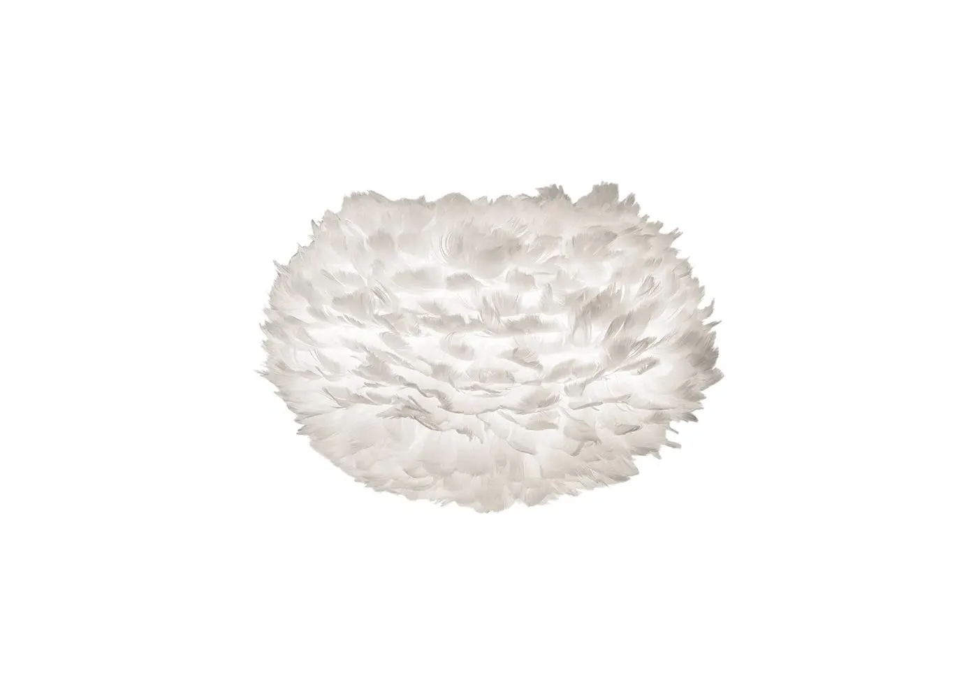 Medium Easyfit Lamp Shade - White, Feather