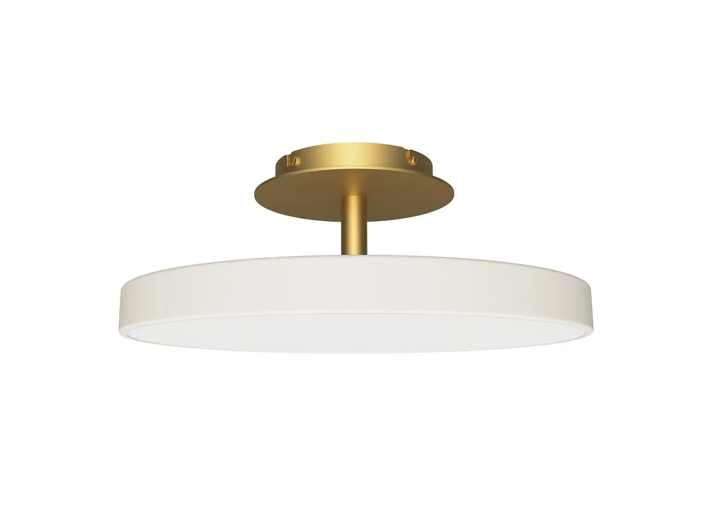 Medium LED Flush Ceiling Light - Pearl White