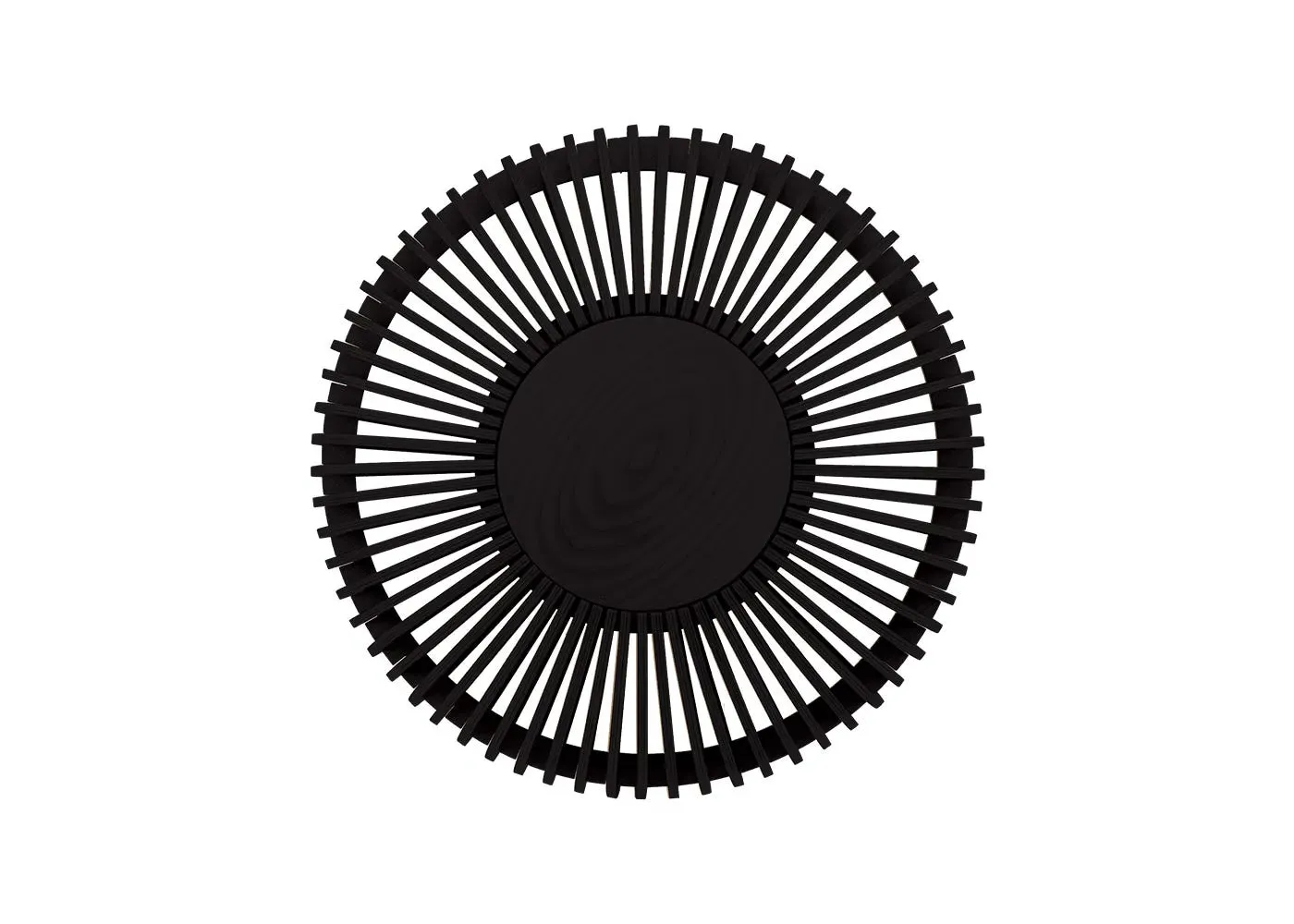 Medium Up Wall Light - Black, Oak image