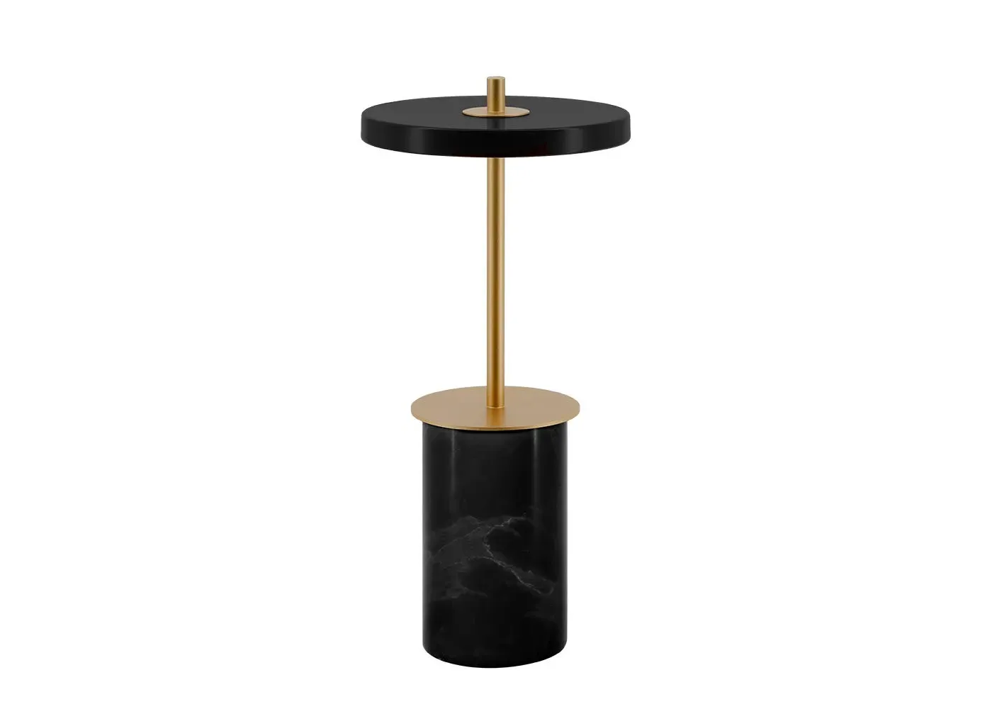 Mini Portable Table Lamp LED - Black, Marble image