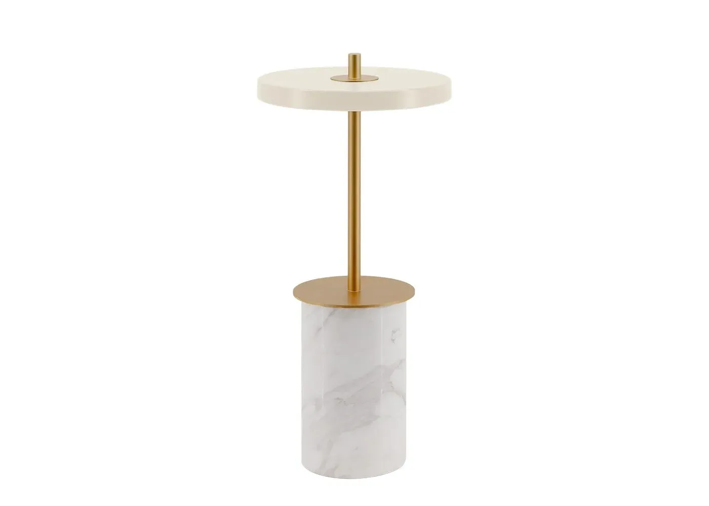 Mini Portable Table Lamp LED - White, Marble