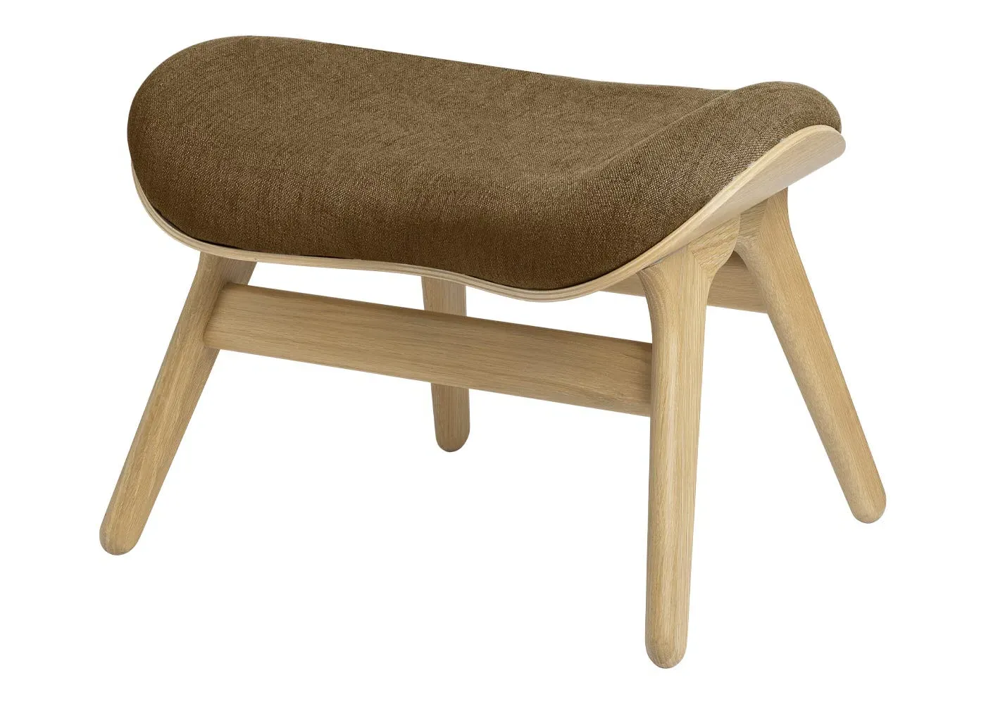 Ottoman with Wood Frame - Brown, Oak image
