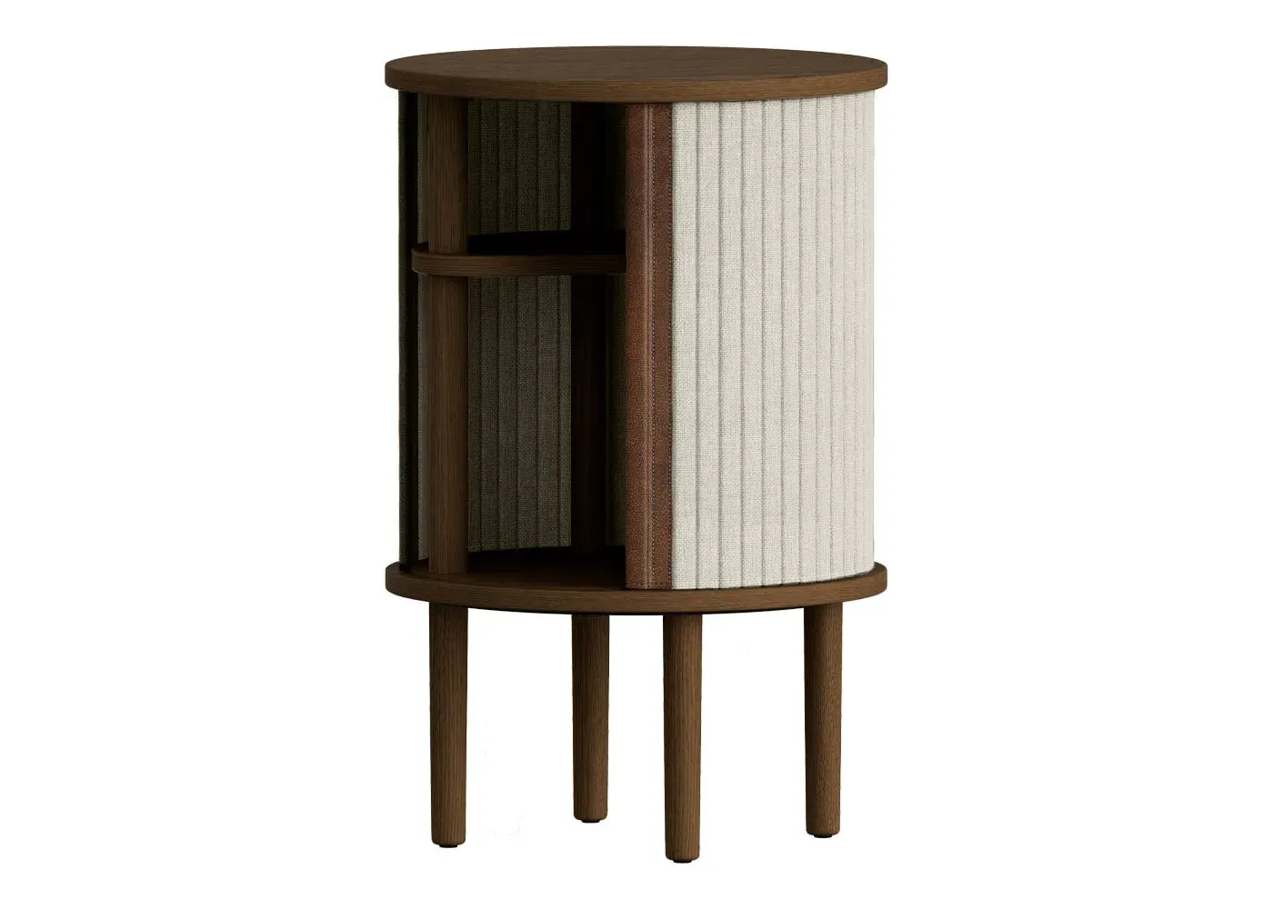 Side Table - Cream, Dark Oak