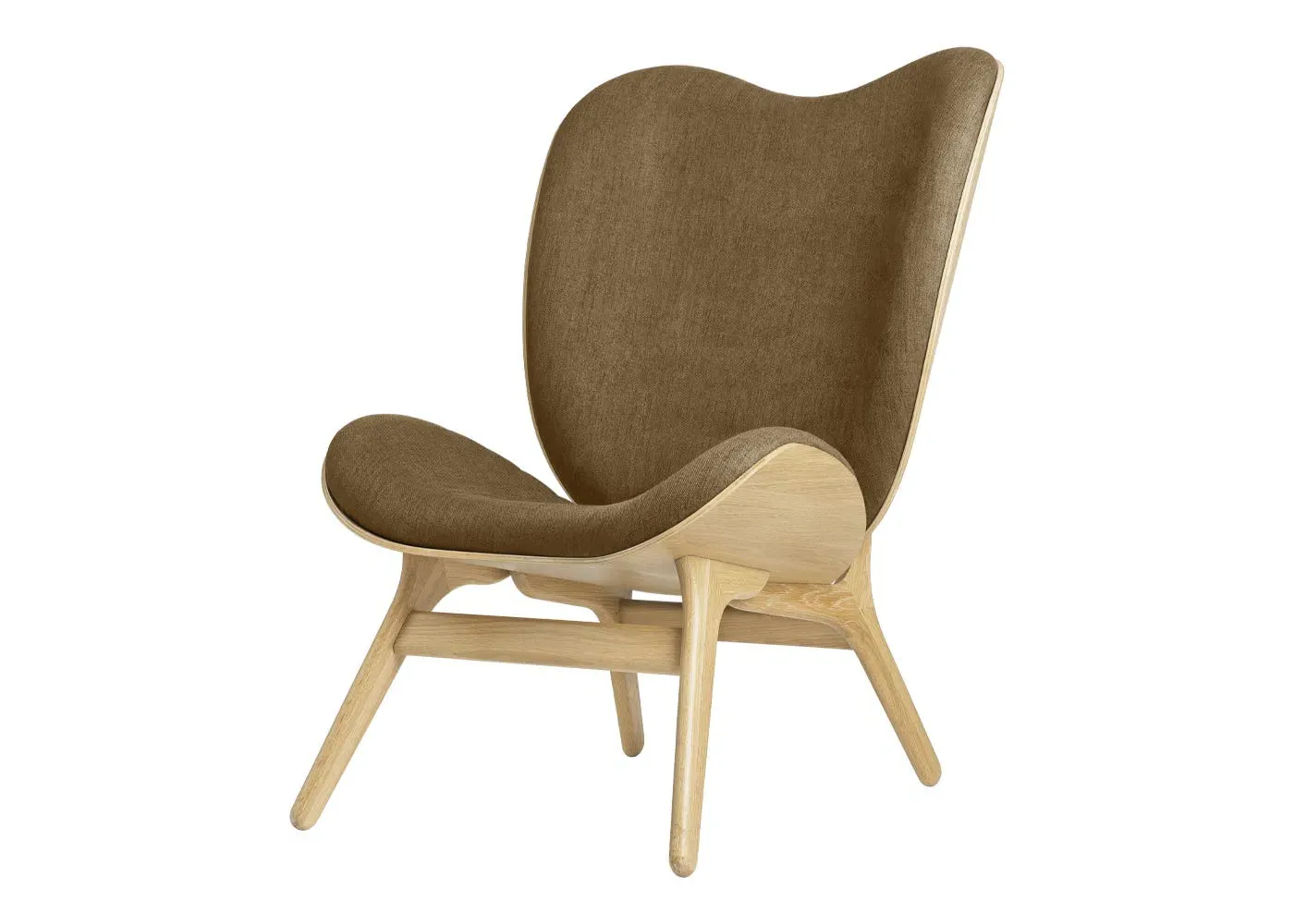 Tall Lounge Chair - Brown, Oak
