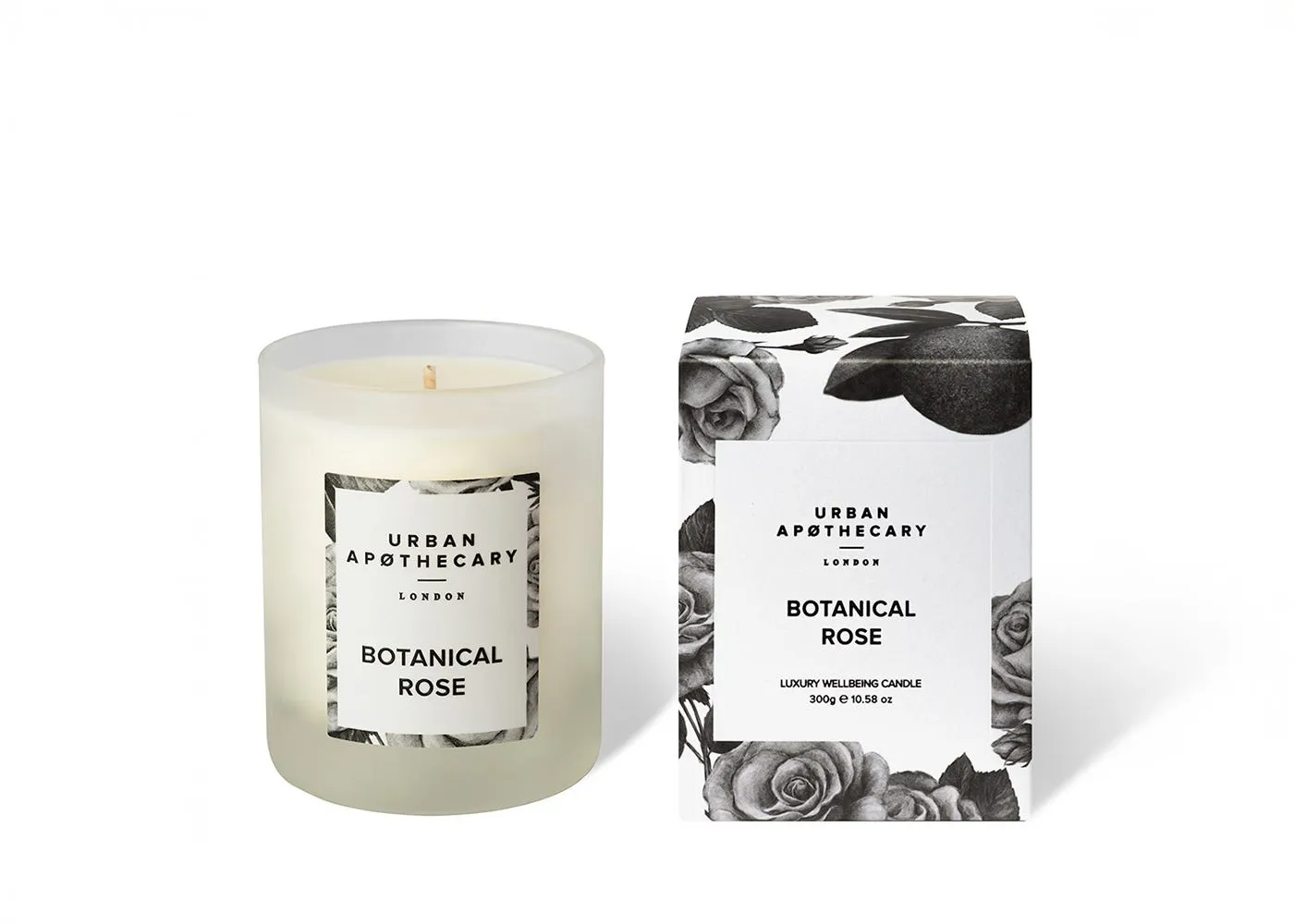 Botanical Rose Luxury Candle - White image