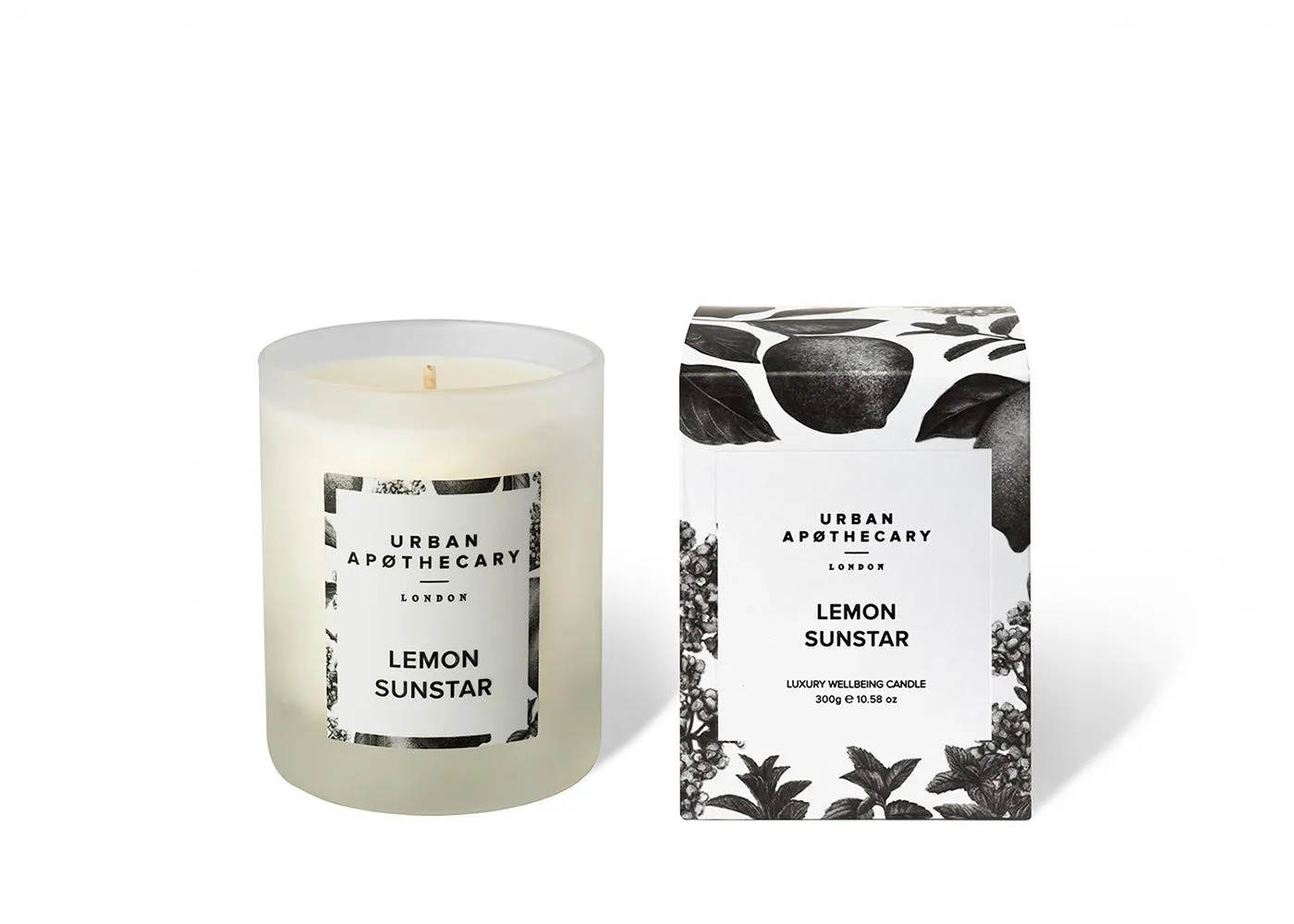 Luxury Candle Lemon Sunstar - White, Wax image