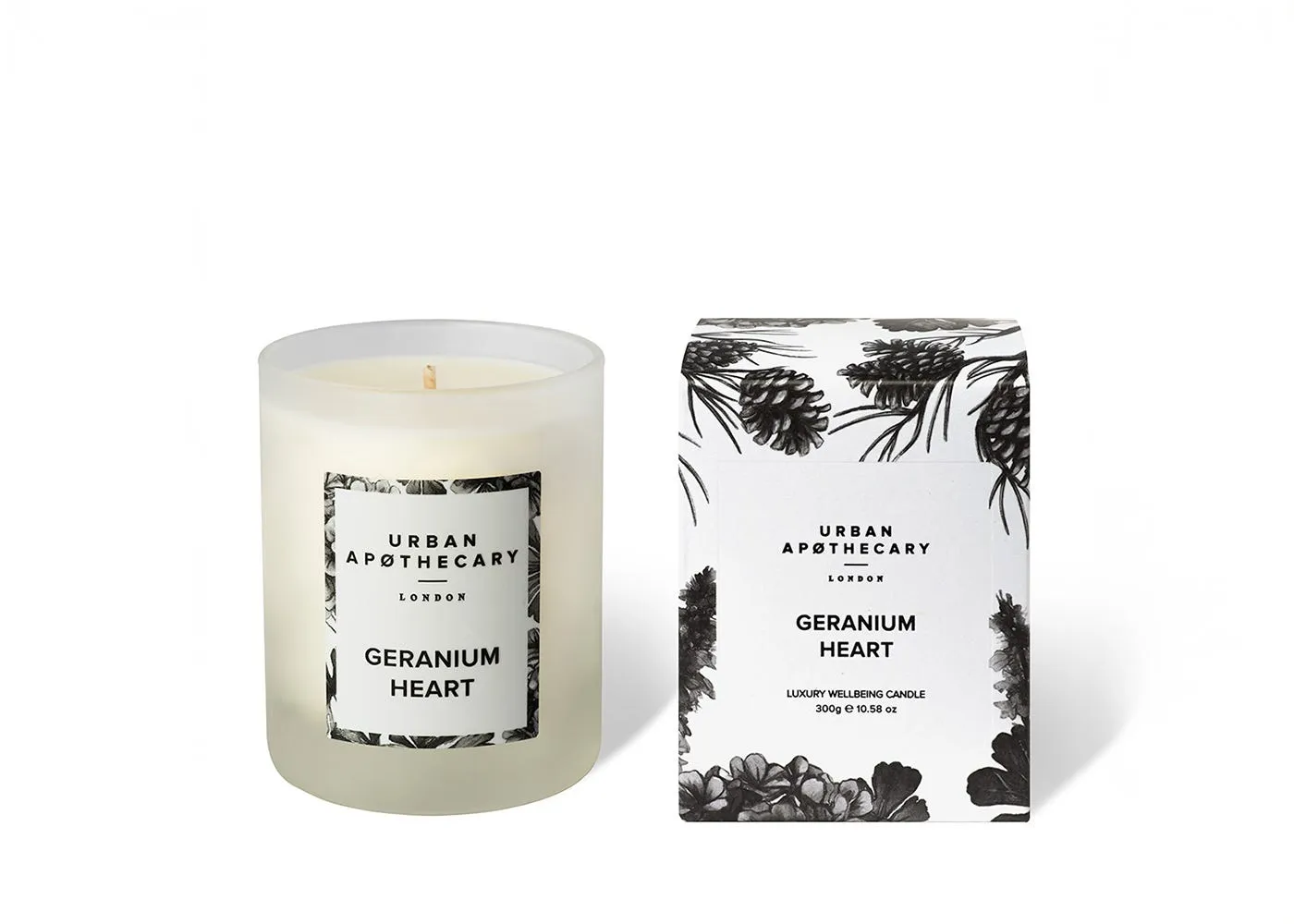Luxury Candle Wellbeing Geranium - White image