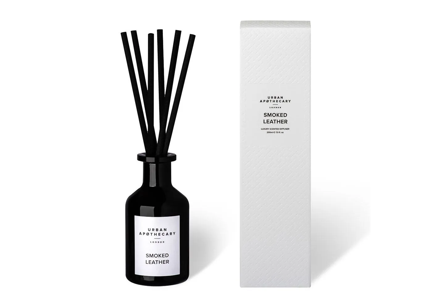 Reed Diffuser Smoked Leather Scent - Black image