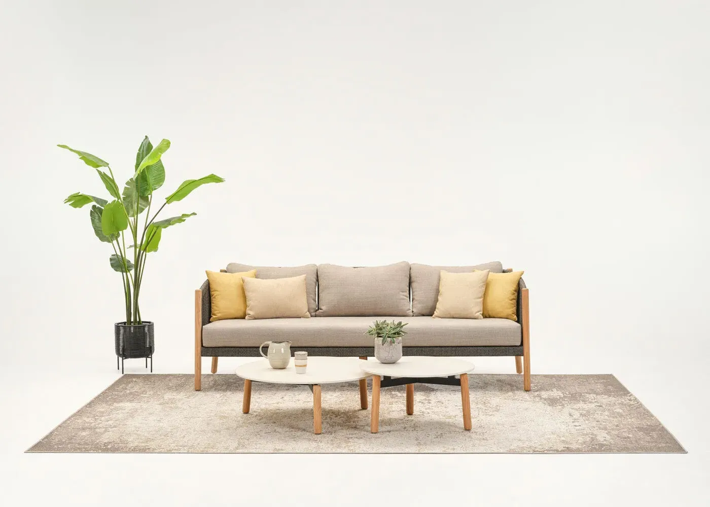 3-Seater Lounge Sofa - Natural
