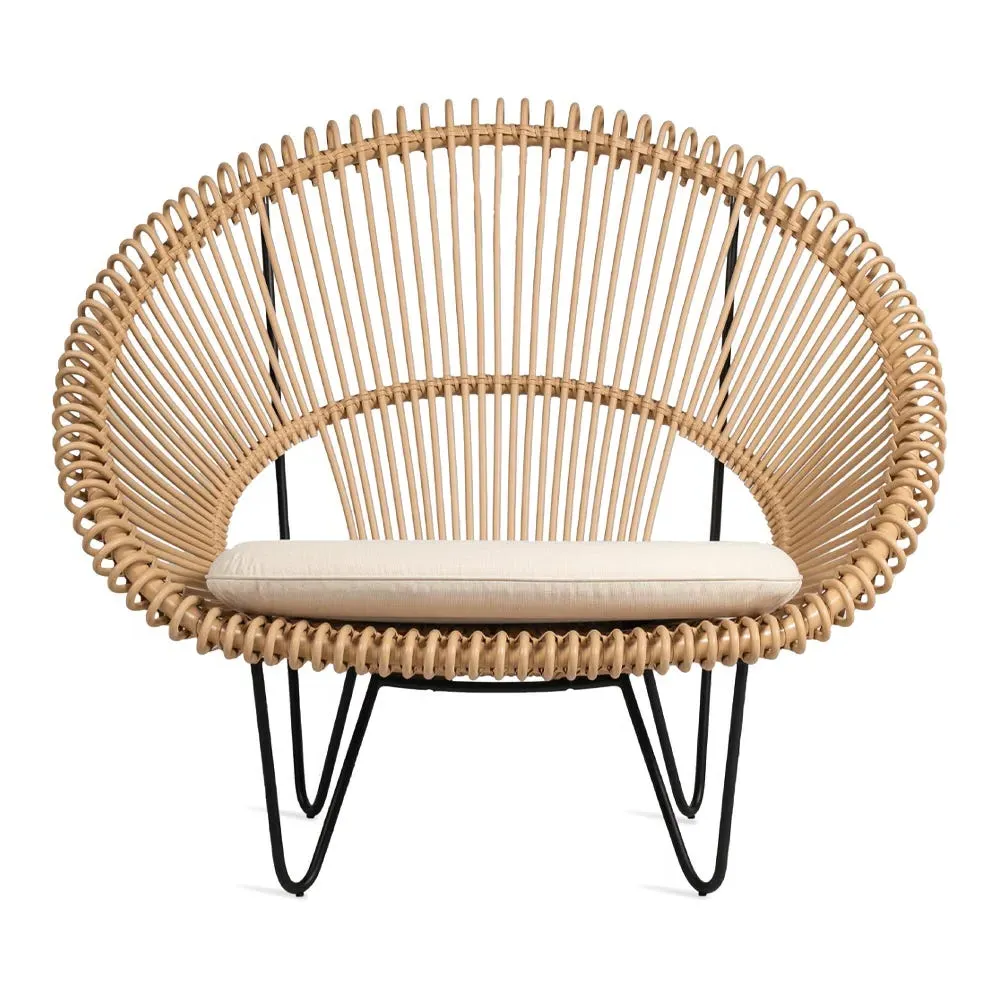 Cocoon Chair with Cushion - Camel, Aluminium image