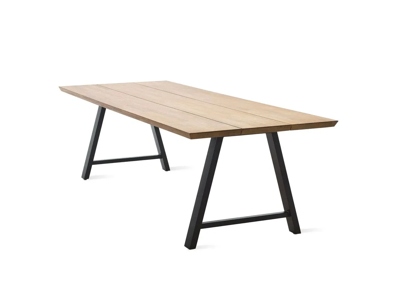 Medium Outdoor Dining Table - Light Wood, Teak image