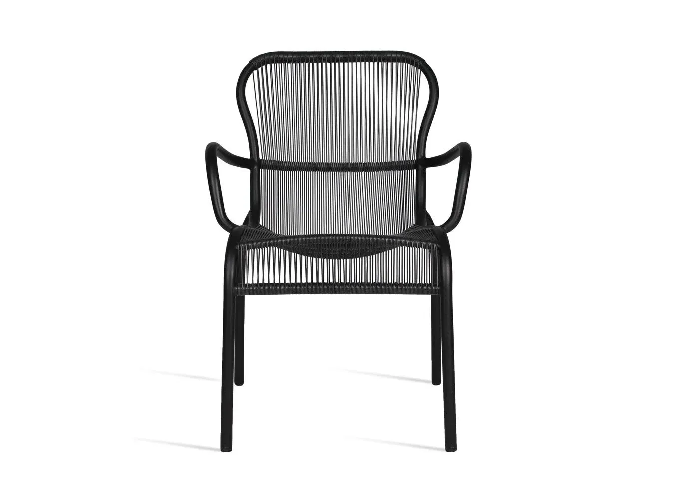 Outdoor Dining Chair Stackable - Black, Rope image