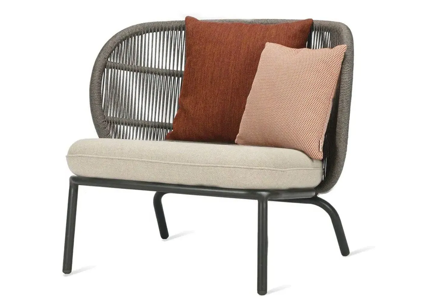 Outdoor Lounge Chair with Cushions - Cream