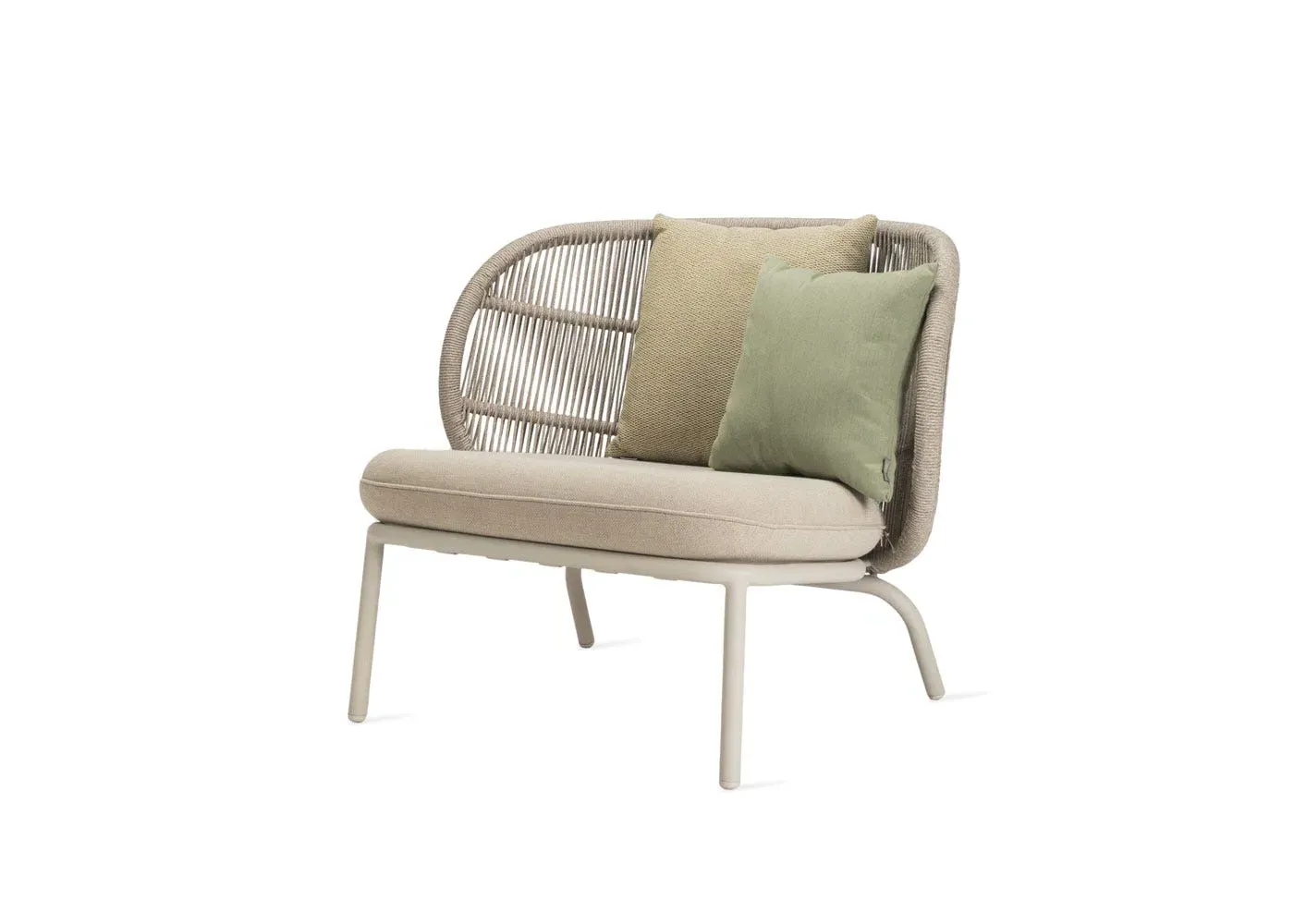 Outdoor Lounge Chair with Cushions - White