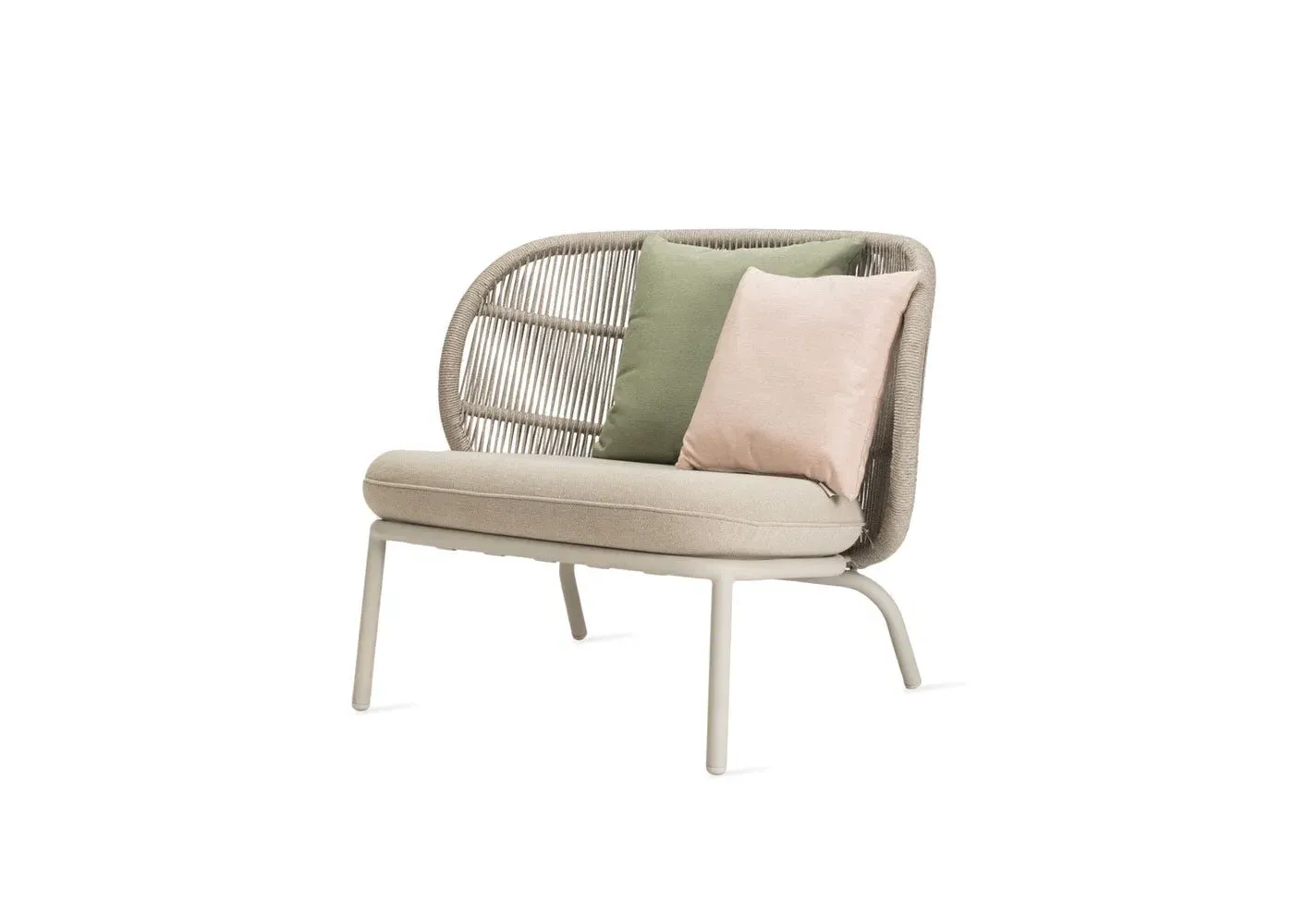 Outdoor Lounge Chair with Cushions - White image