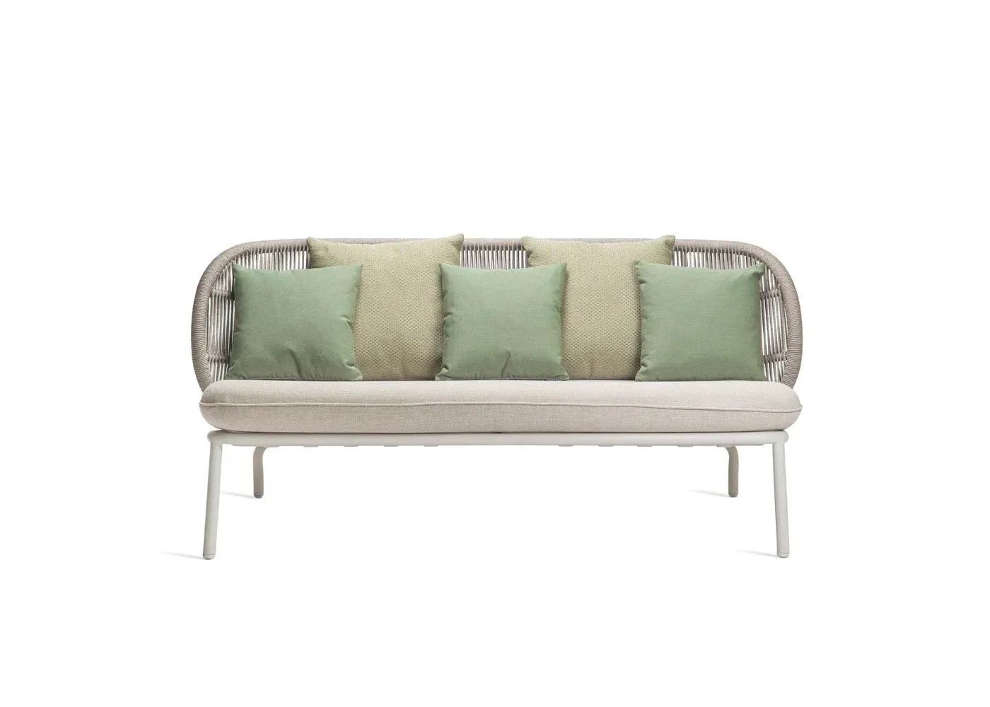 Outdoor Lounge Sofa with Cushions - White