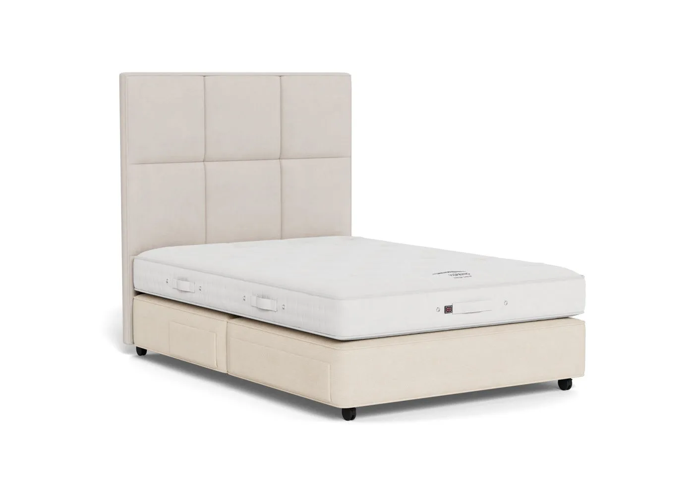 Double Divan Bed with Drawers - Fawn image