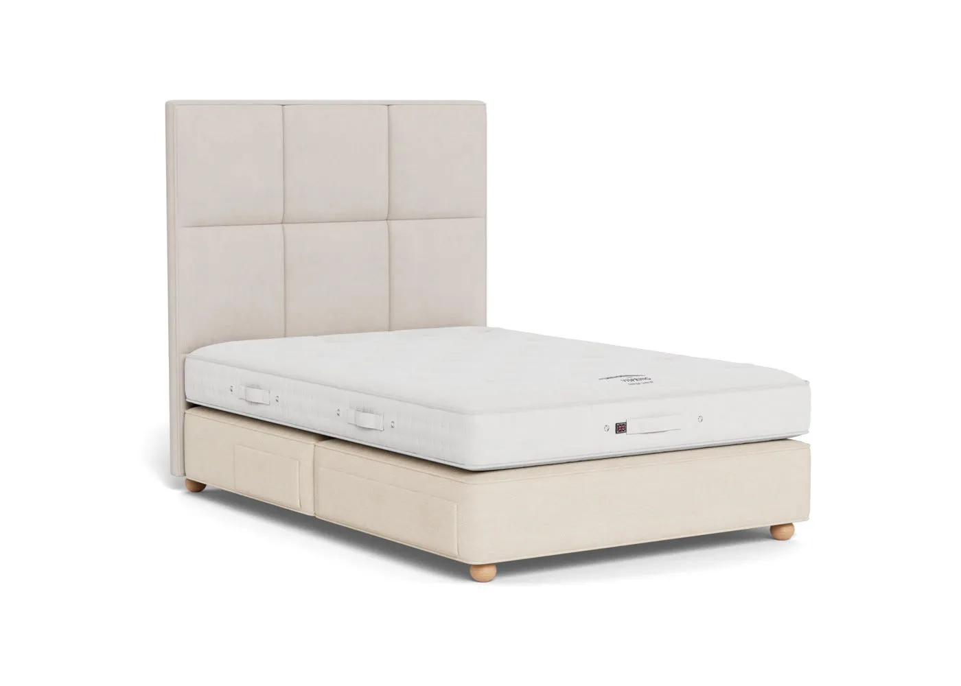 Double Divan Bed with Drawers - Fawn image