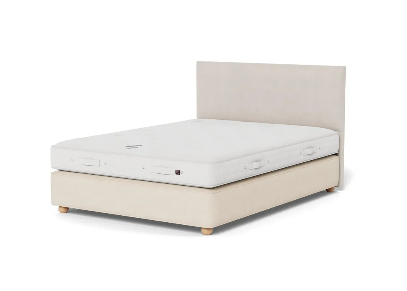 King Divan Bed Medium Tension - Fawn