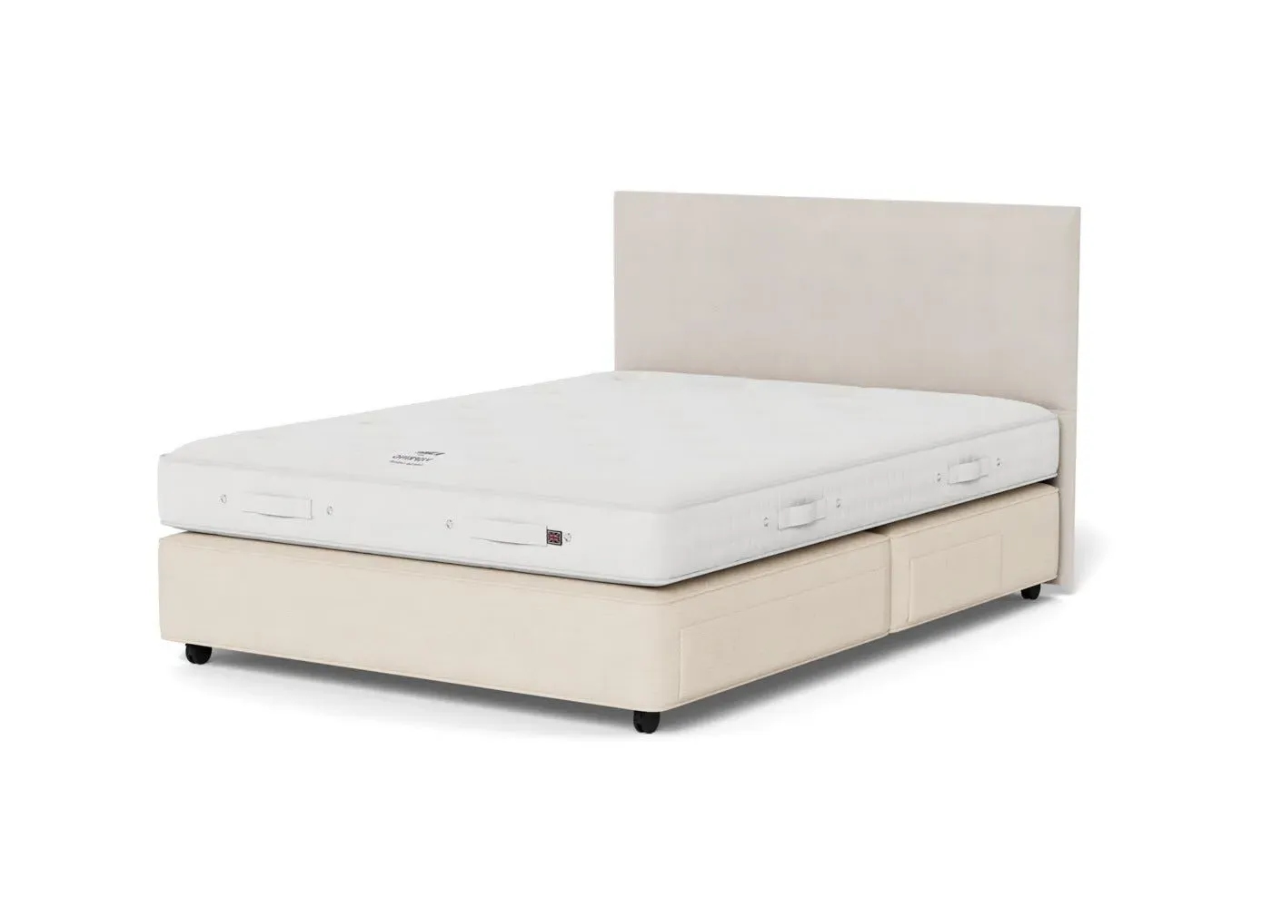 King Divan Bed Medium Tension - Fawn
