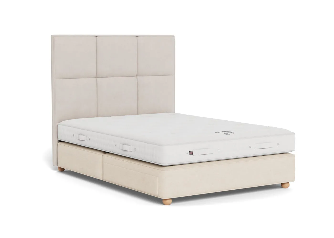 King Size Divan with Storage - Fawn, Fabric image