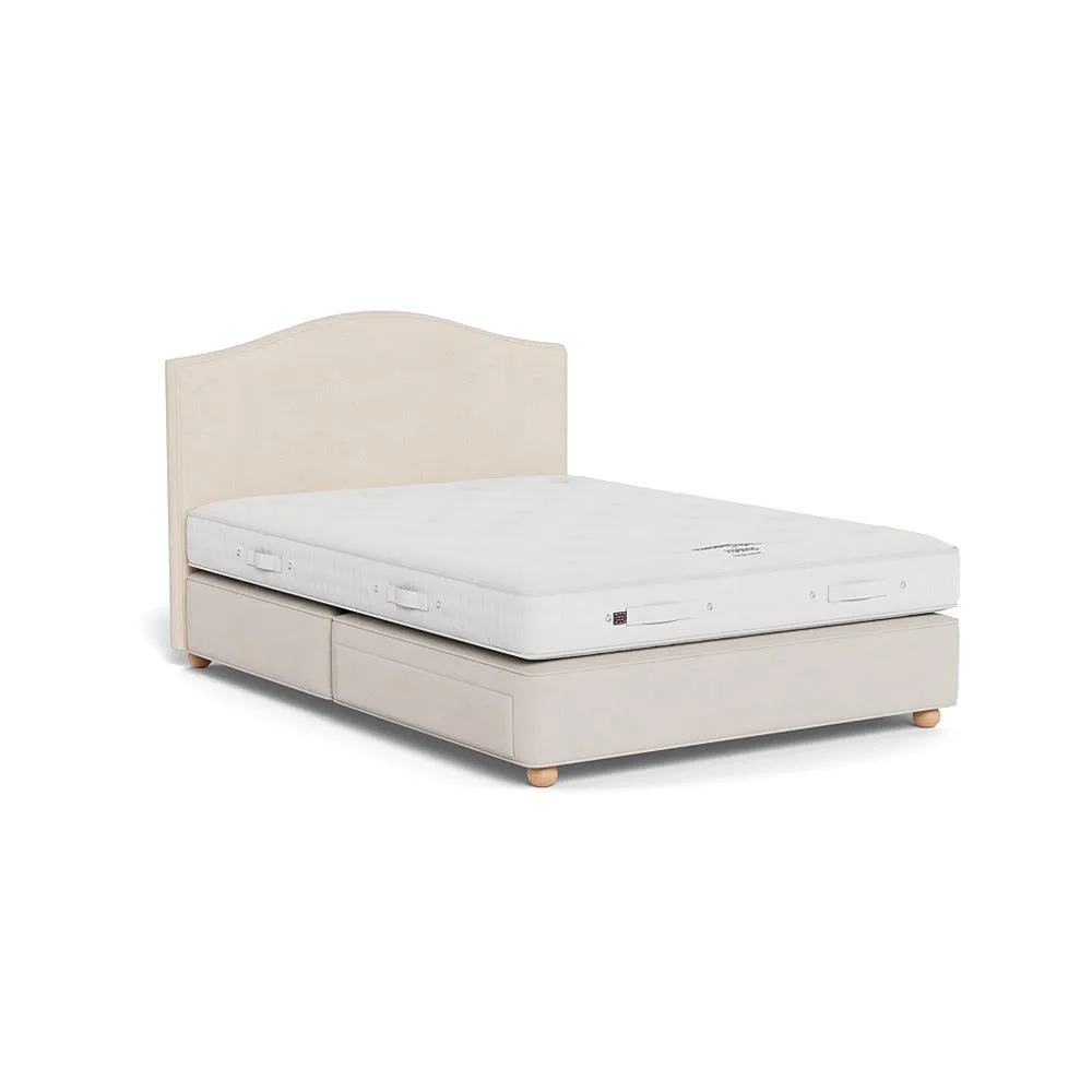 King Size Headboard Curved - Natural, Fabric