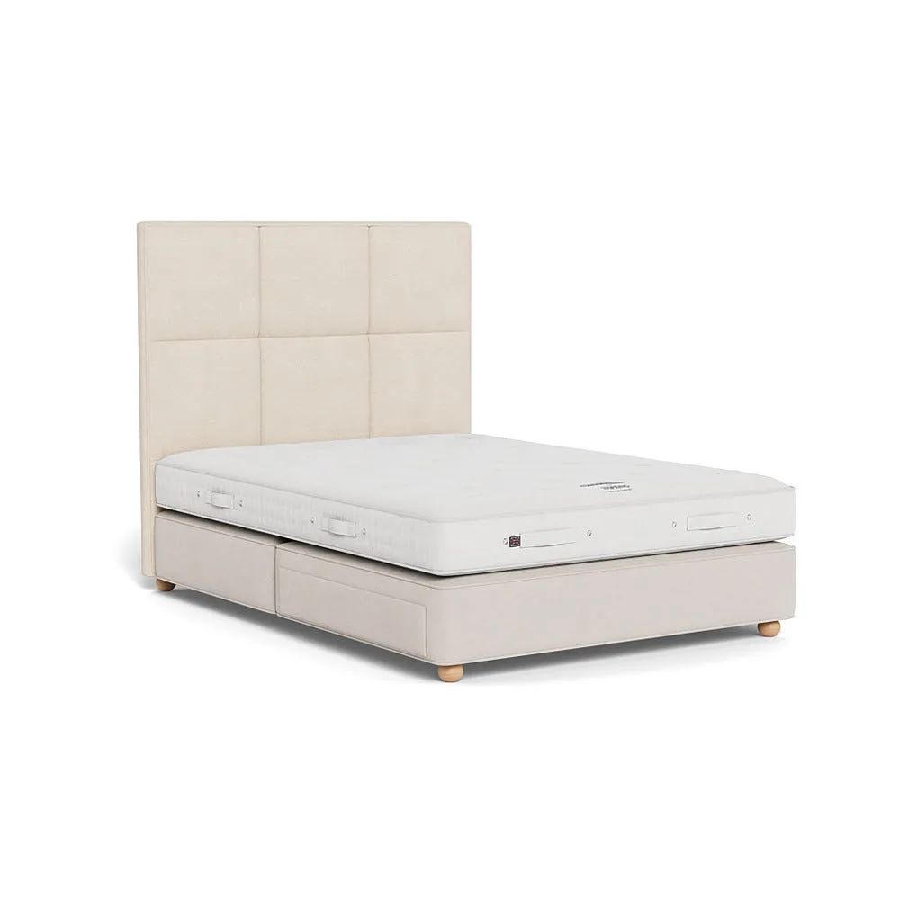 King Size Headboard Grid Panel - Fawn, Fabric