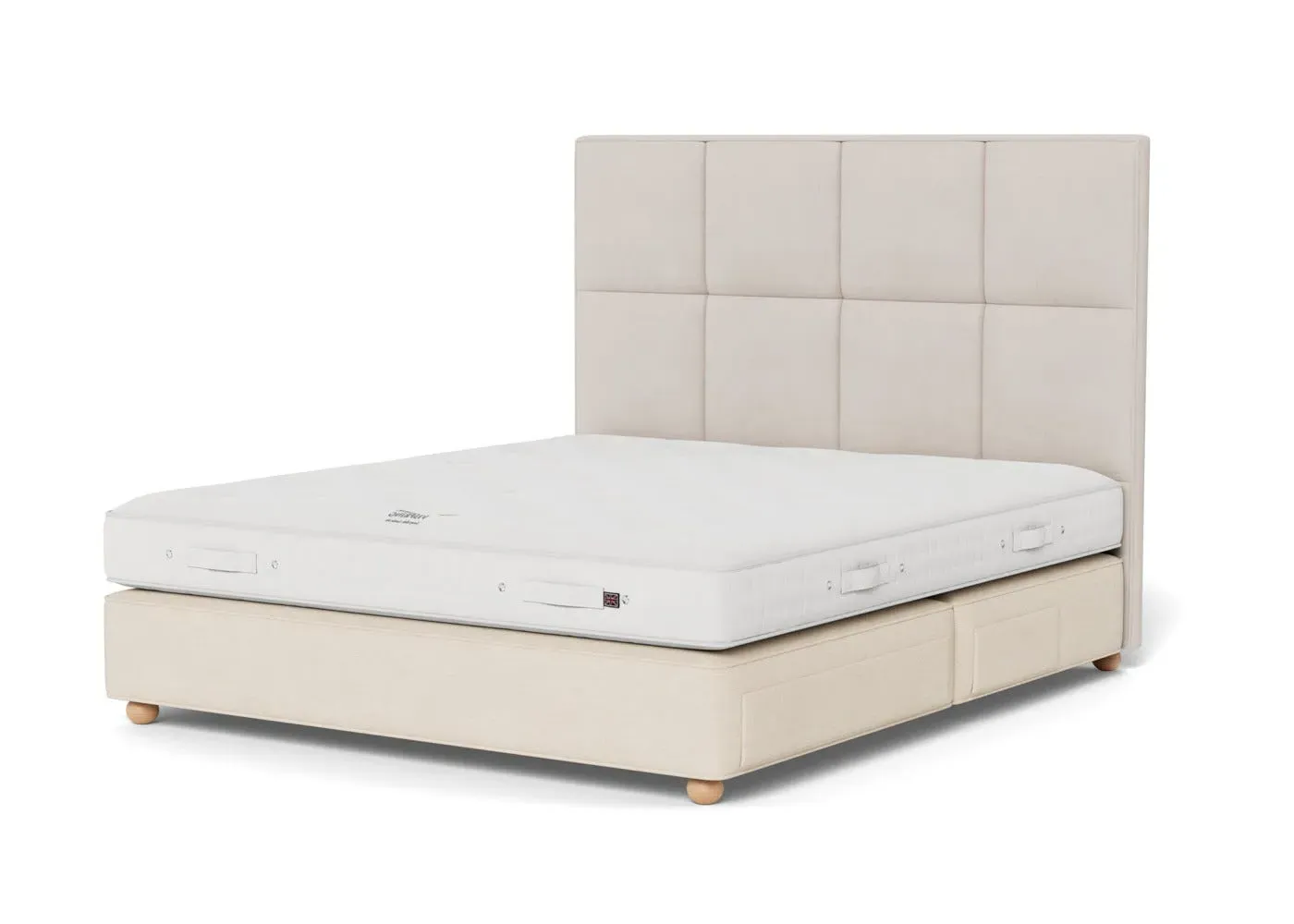 Super King Divan Bed with Storage - Fawn image