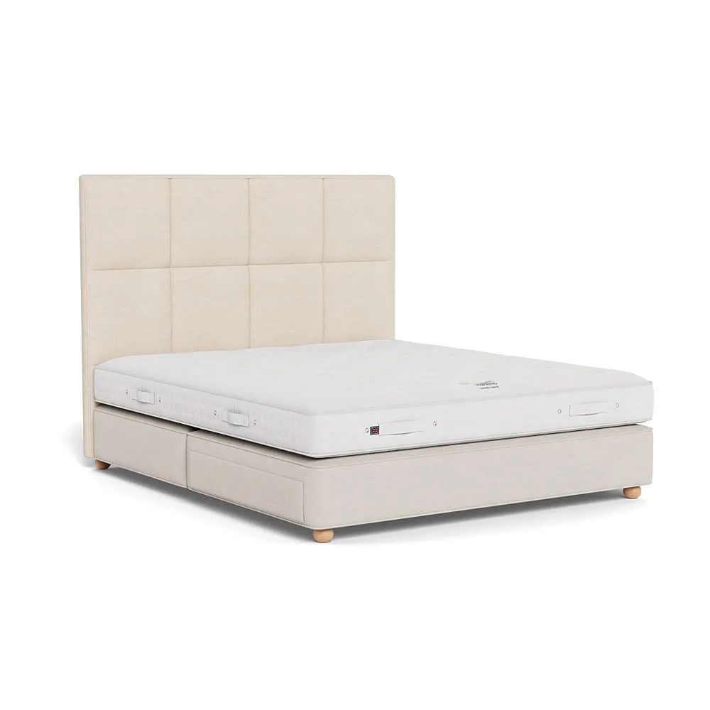 Super King Headboard Grid Panel - Fawn, Fabric