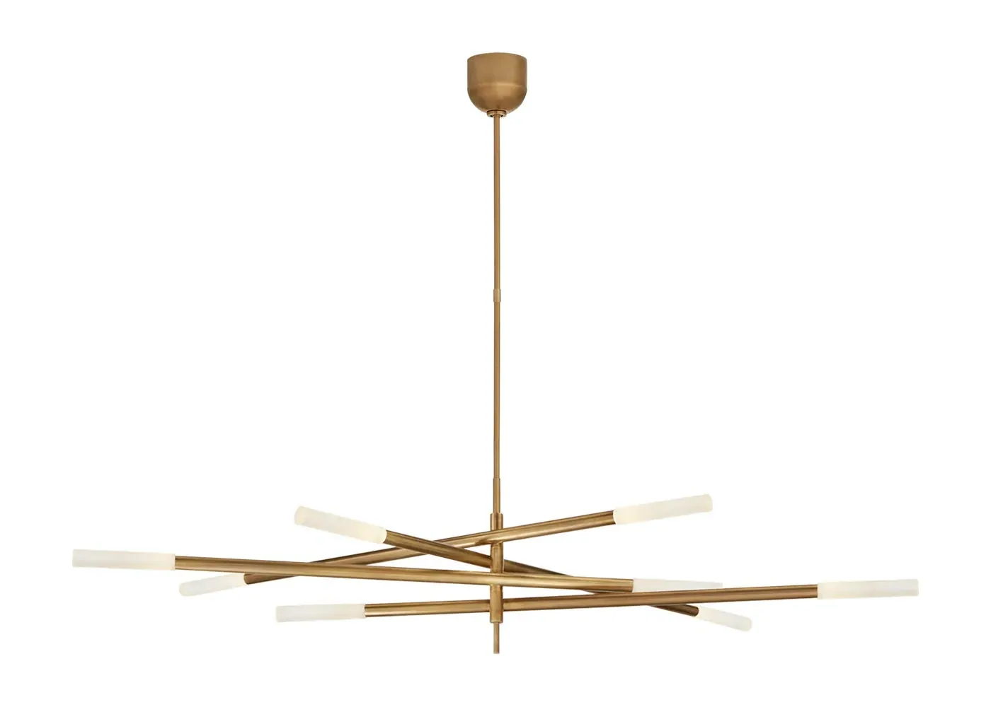 8-Light LED Chandelier Pendant - Gold, Brass image