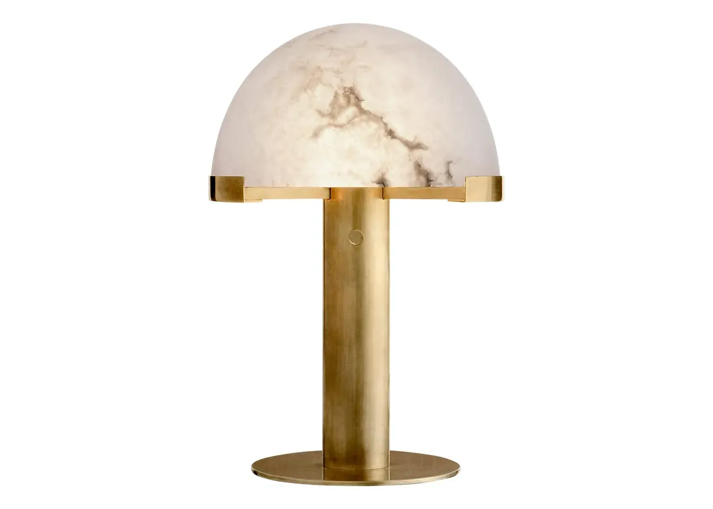 Desk Lamp with Alabaster Shade - White, Brass image