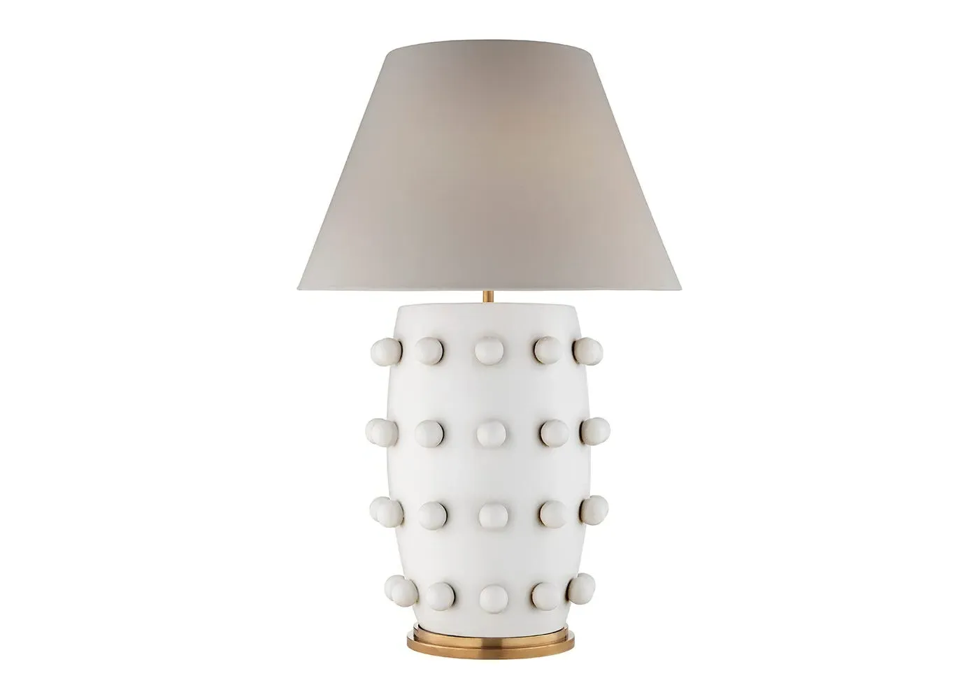 Large Table Lamp with Linen Shade - Black