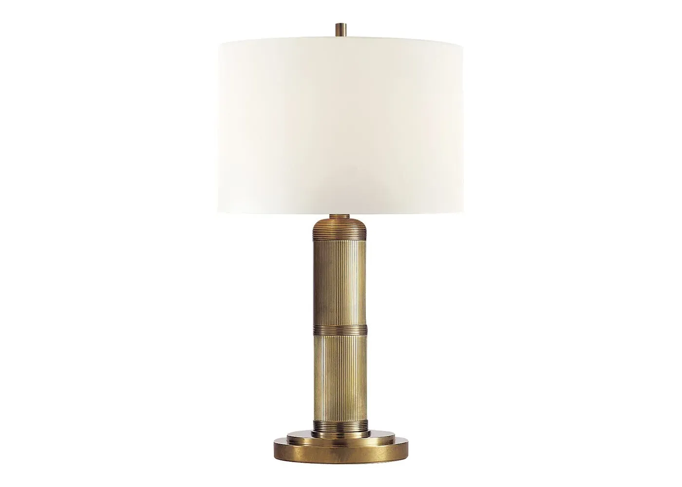 Small Table Lamp with Linen Shade - Gold, Brass image