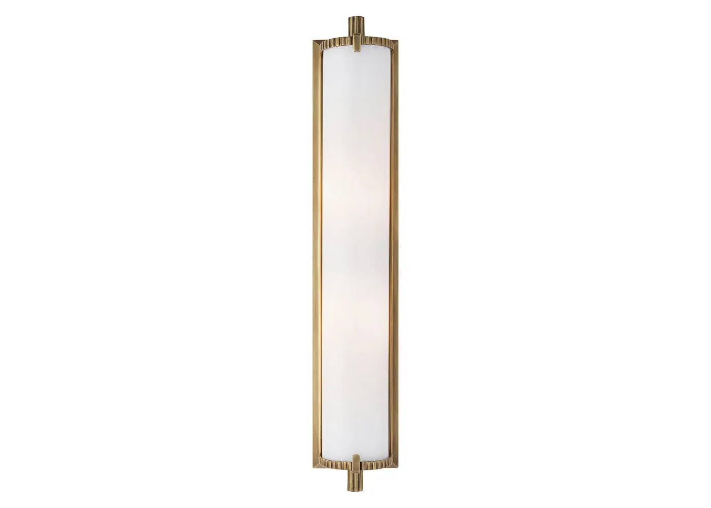Tall Wall Light with Glass Shade - White
