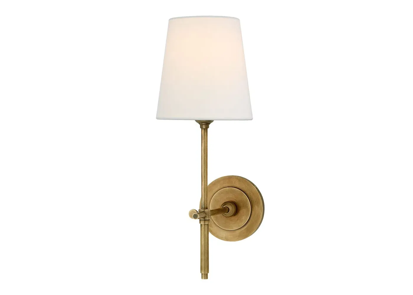 Wall Sconce with Linen Shade - Gold, Brass