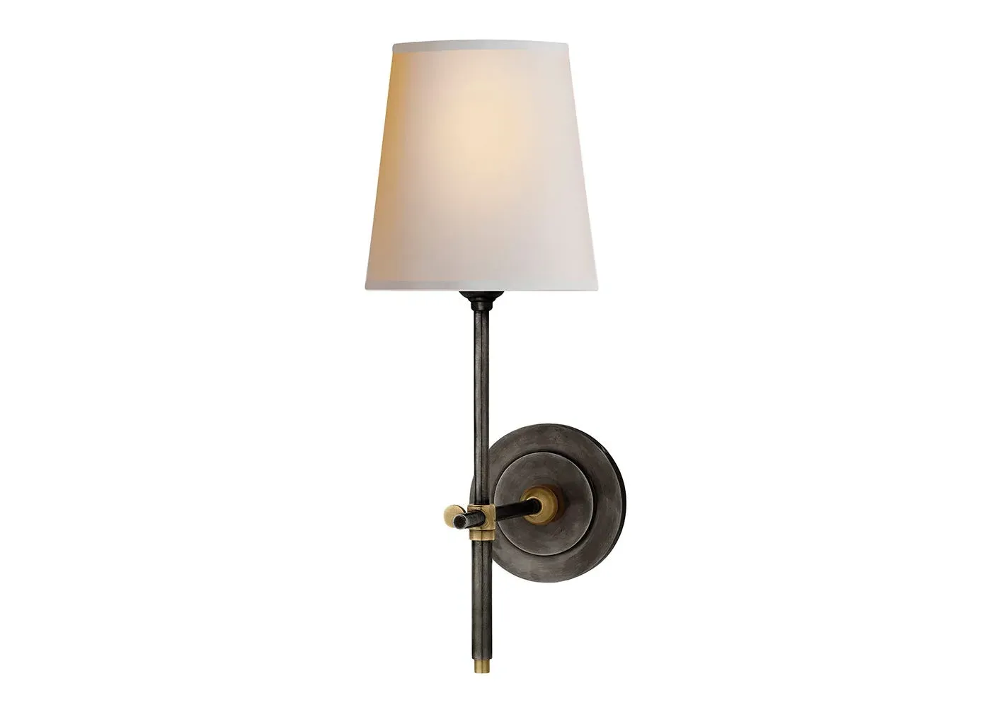 Wall Sconce with Linen Shade - Gold, Brass