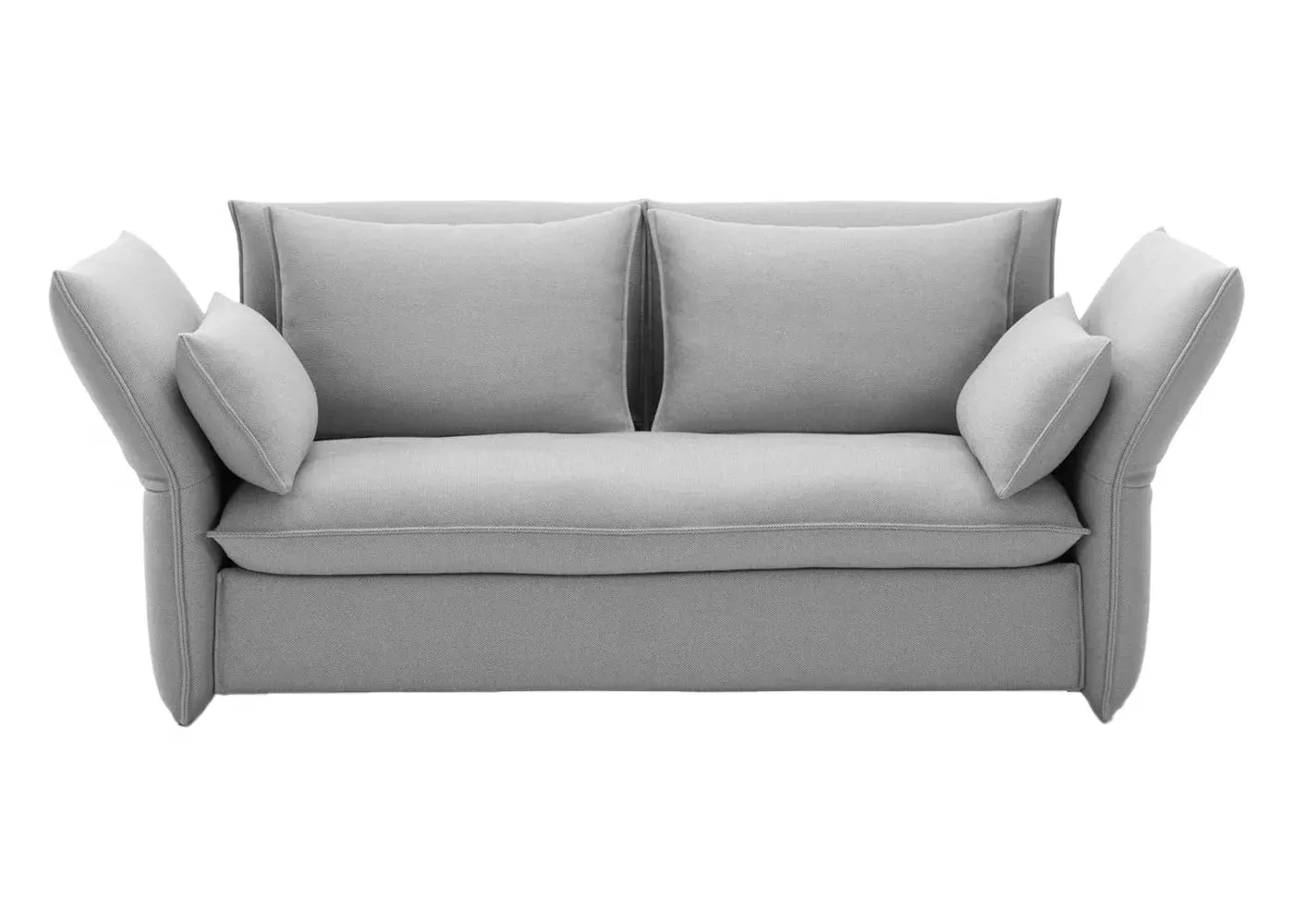 2-Seater Sofa with Adjustable Backrest - Grey image