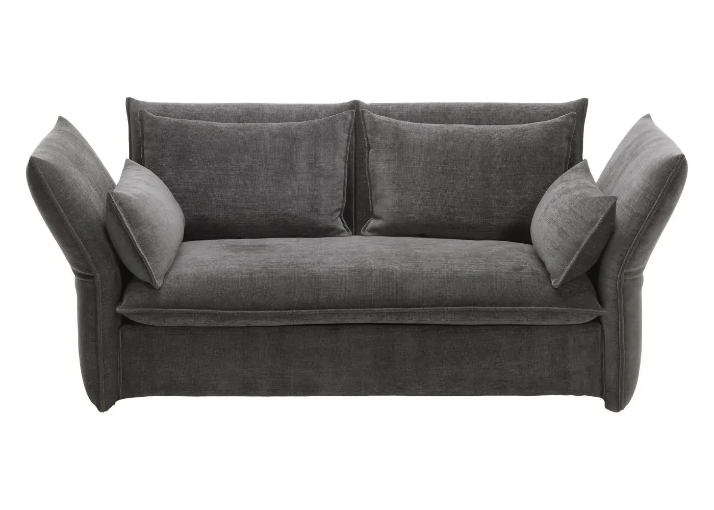 2-Seater Sofa with Adjustable Backrest - Grey