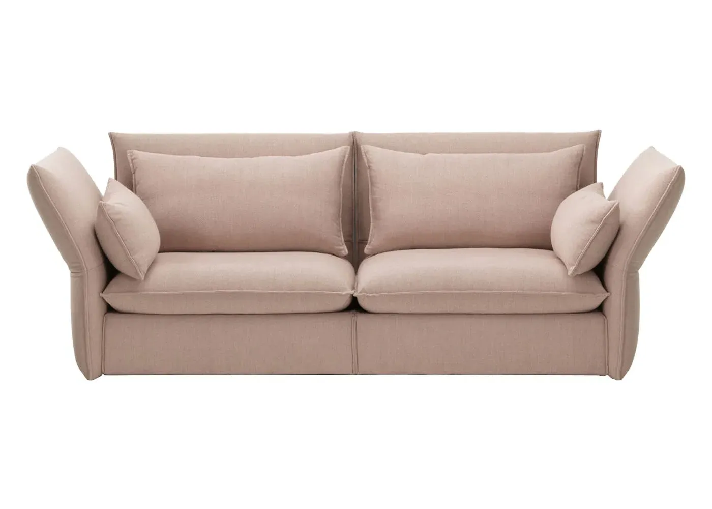 2-Seater Sofa with Adjustable Backrest - Pink