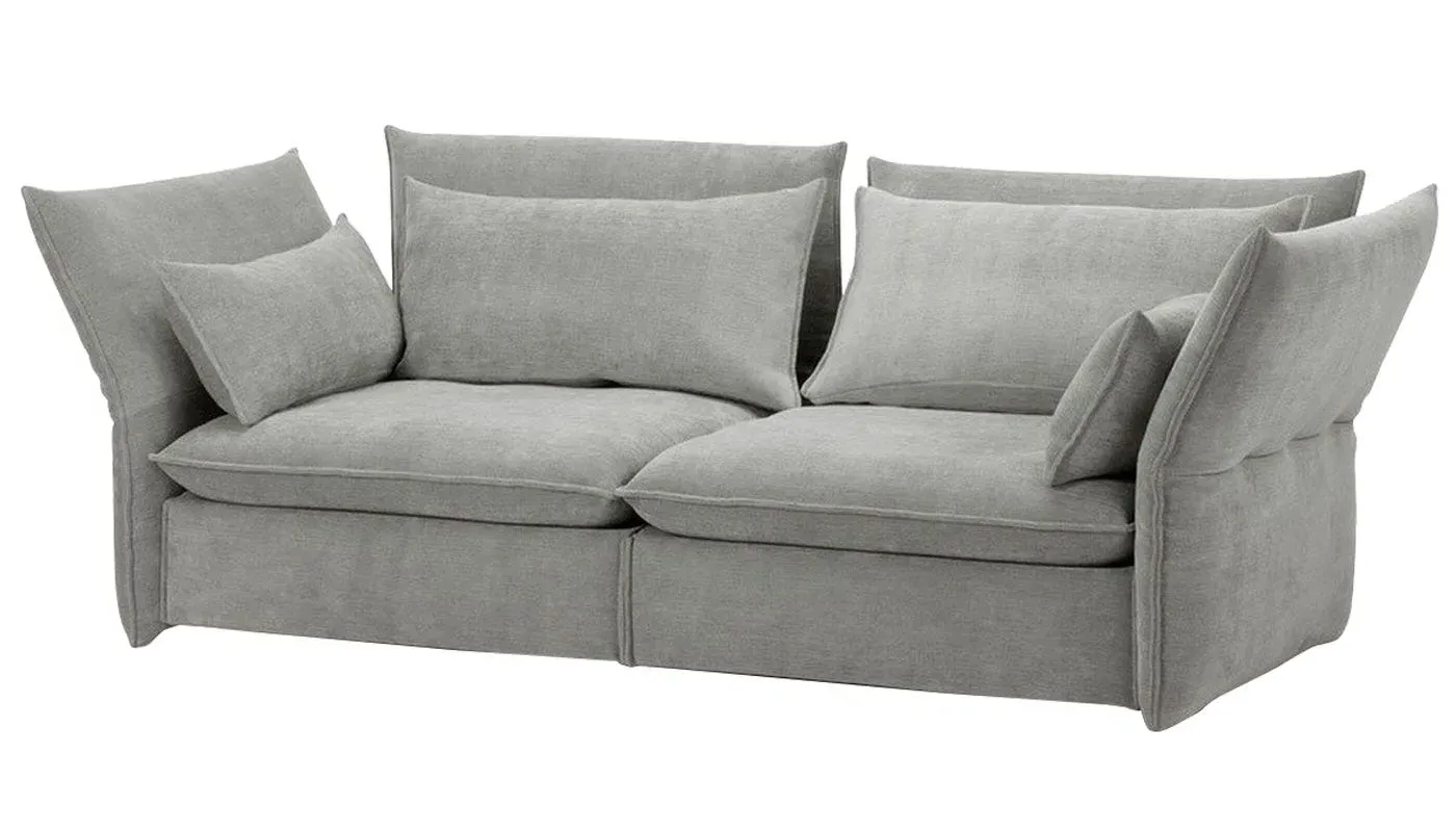 2.5-Seater Sofa with Adjustable Backrest - Grey