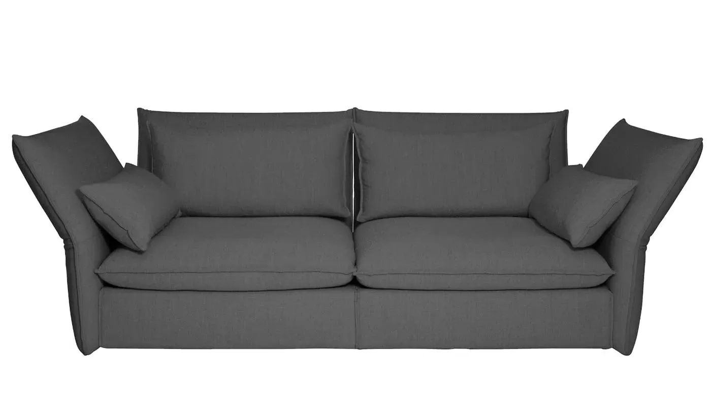 2.5-Seater Sofa with Adjustable Backrest - Red