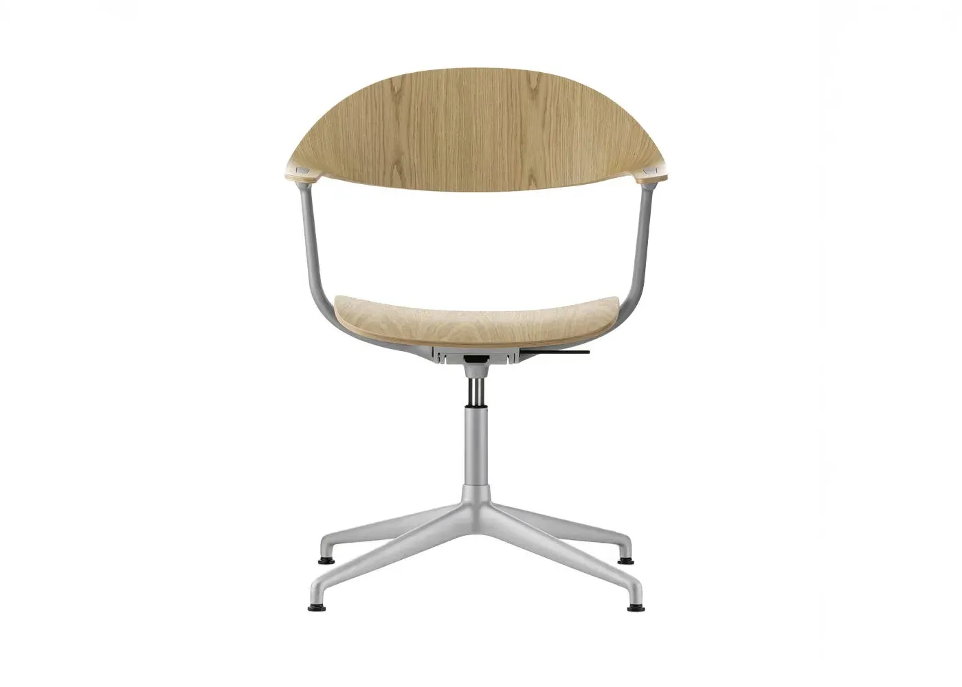 4-Star Office Chair - Silver, Oak