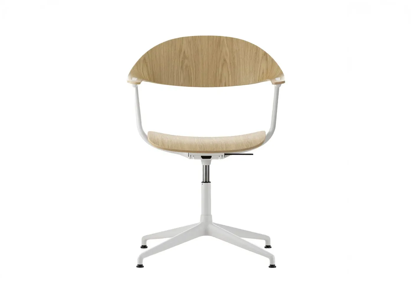4-Star Office Chair - White, Oak