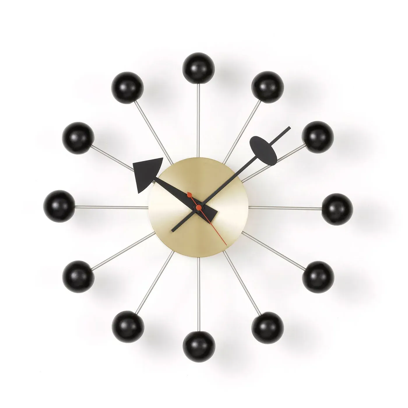 Ball Wall Clock - Black, Metal
