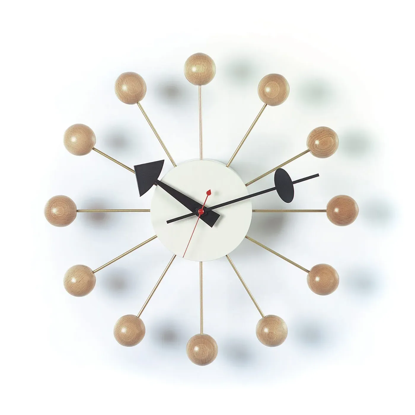 Ball Wall Clock - Natural, Metal