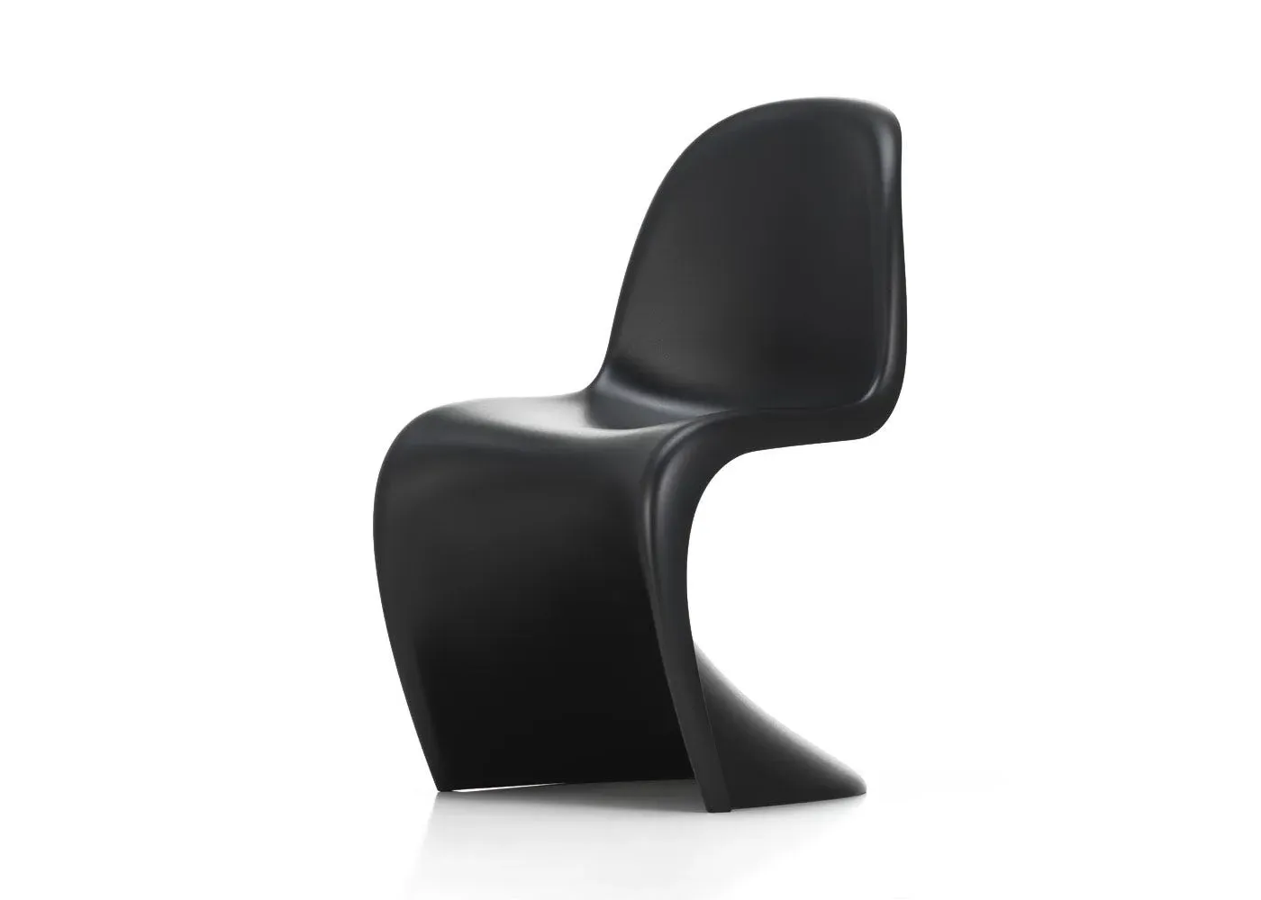 Cantilever Chair with Curved Design - Black, Plastic image