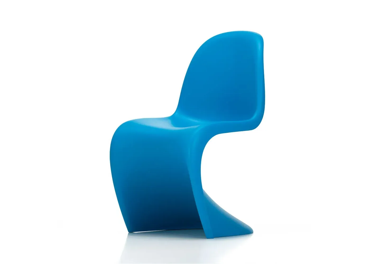 Cantilever Chair with Curved Design - Blue, Plastic