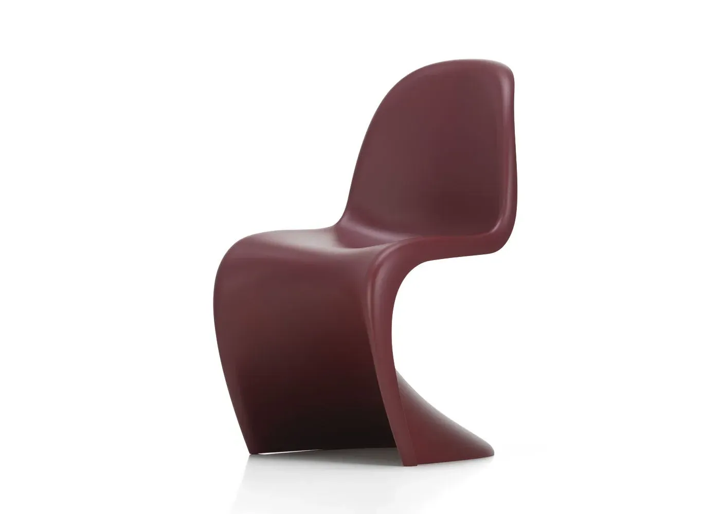 Cantilever Chair with Curved Design - Red, Plastic
